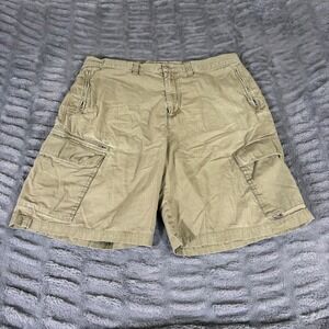 Tony Hawk Mens Cargo Shorts Size 38 Khaki Green Ripstop Cotton Skater Utility